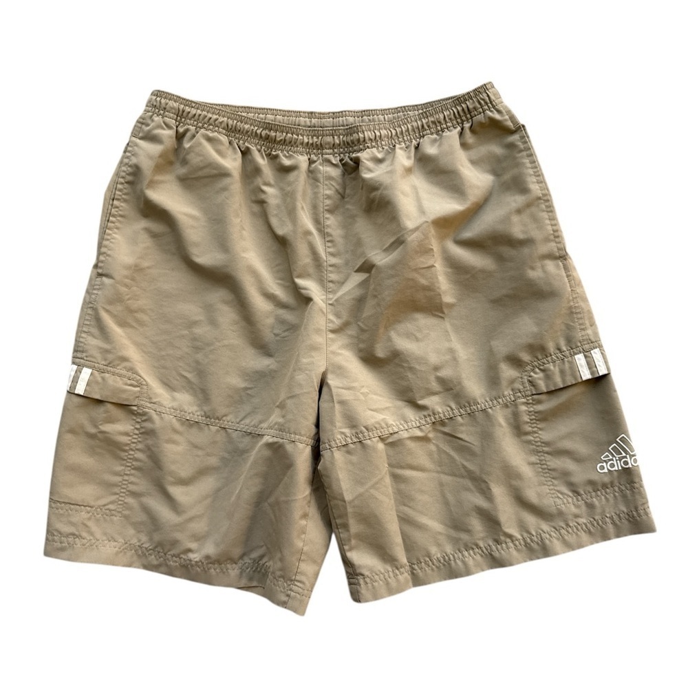Adidas Cargo Athletic Shorts Beige Large